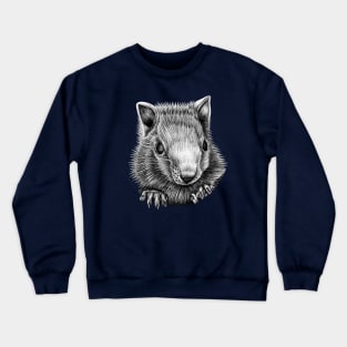 White chipmunk illustration Crewneck Sweatshirt